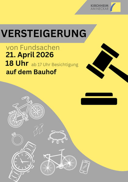 Versteigerung von Fundsachen