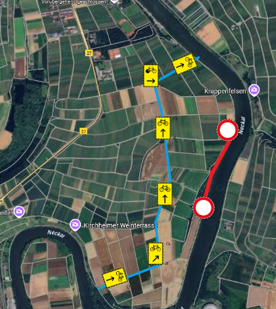 Neckartalradweg Sperrung 22.10.2025
