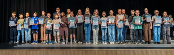 Gruppenbild der Bl&auml;serklasse am Sport- und Kulturtag 2026