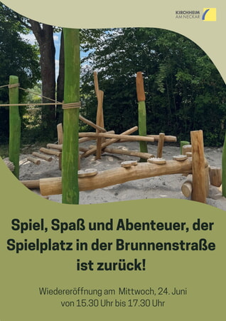 Plakat Eröffnung Spielplatz in der Brunnenstraße