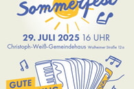 Herzliche Einladung an alle Kirchheimer Senioren zum Sommerfest am Dienstag, 29. Juli 2025 um 16.00 Uhr im Christoph-Weiß-Haus