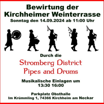 Bewirtung der Weinterrasse 