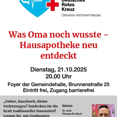 DRK Gesundheitspodium "Was Oma noch wusste - Hausapotheke neu entdeckt" 