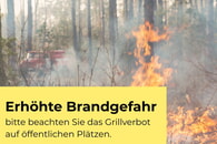Wegen hoher Brandgefahr: Grillen auf &ouml;ffentlichen Grillpl&auml;tzen ab sofort verboten