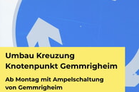 Umbau Kreuzung Knotenpunkt Gemmrigheim