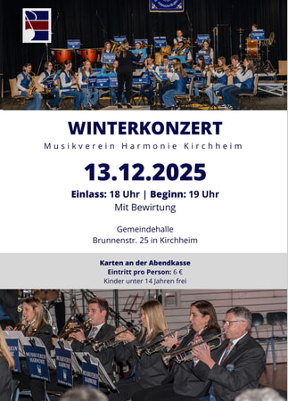 Herzliche Einladung zum Winterkonzert am 13.12.