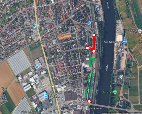 Verkehrsführung Bahnhofstraße