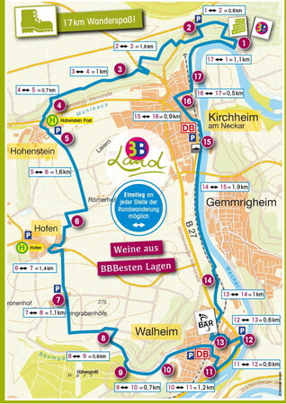 Karte 3B-Genusswandern