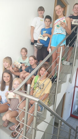 Die Gruppe der 7- bis 14-Jährigen beim Ferienprogramm