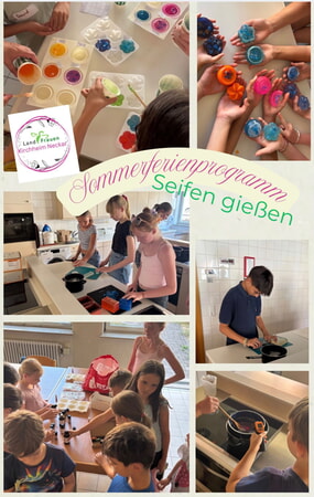 Viel Spaß beim Seifen gießen hatten 15 Kinder im Rahmen des Sommerferienprogramms