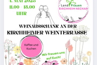Landfrauen bewirten am 4.5.2025 an der Kirchheimer Weinterrasse