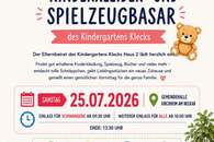 Kinderkleider- und Spielzeugbasar des Kindergartens Klecks Haus 2 in der Gemeindehalle