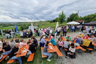 Bewirtung der Weinterrasse