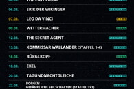 Neue Filme im M&auml;rz