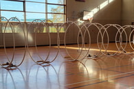 Rhönrad-Sporttag in der Schule auf dem Laiern